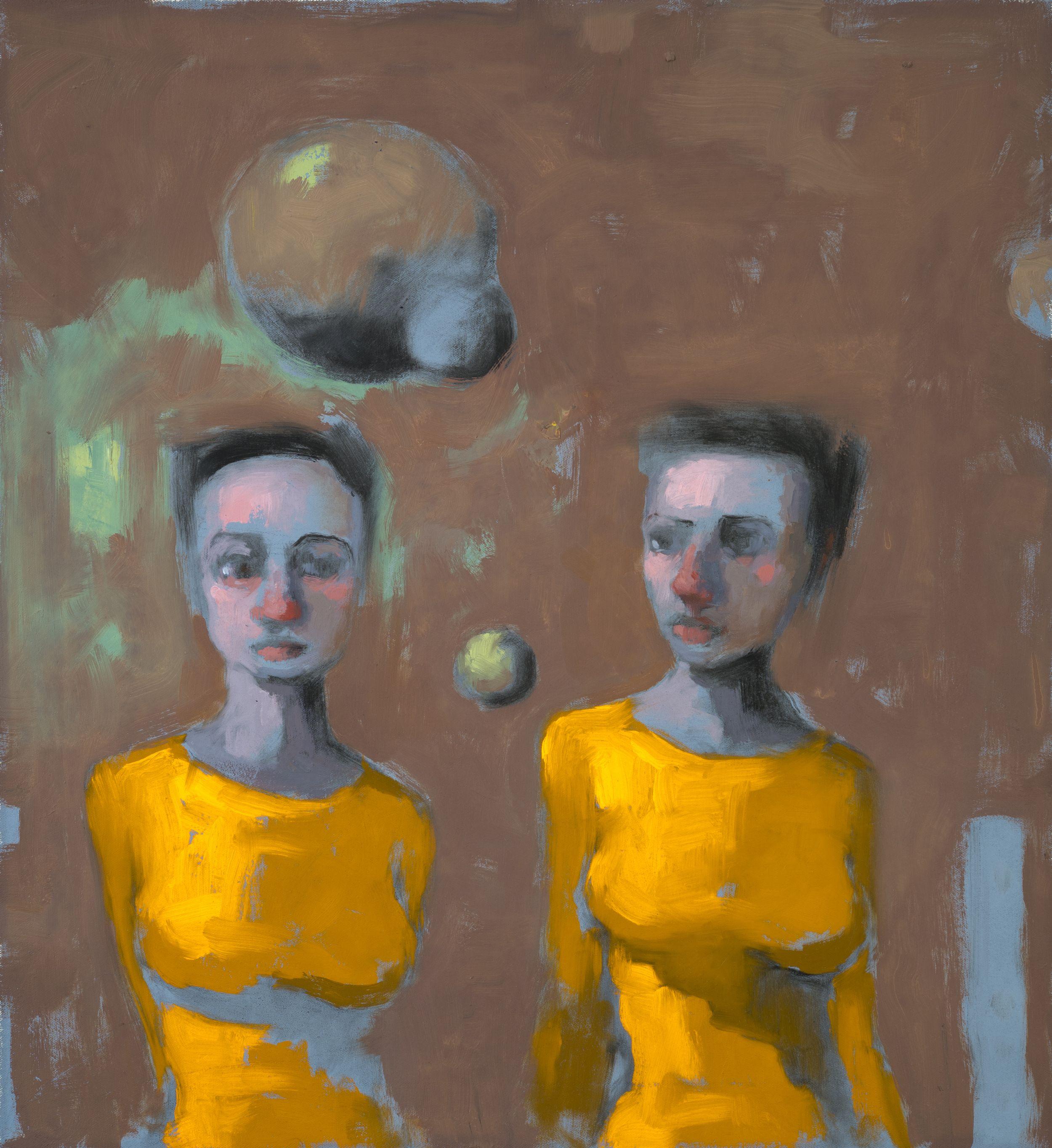 Cinque sensi: Vista, Pittura, Olio su tela - Painting di Aldo Cherres