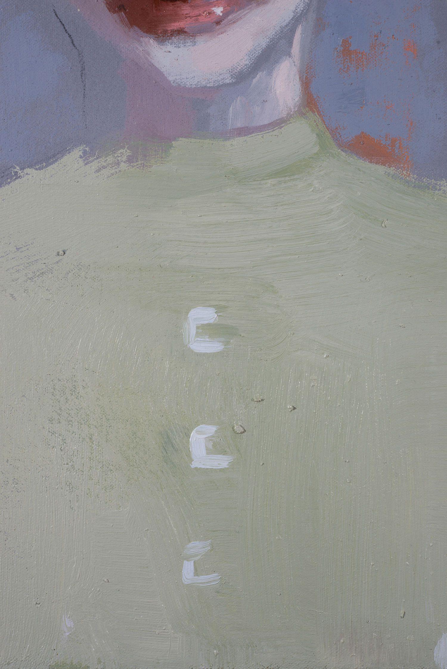 Humanos no identificados IV, Pintura, Óleo sobre lienzo - Figurative Painting Gris de Aldo Cherres