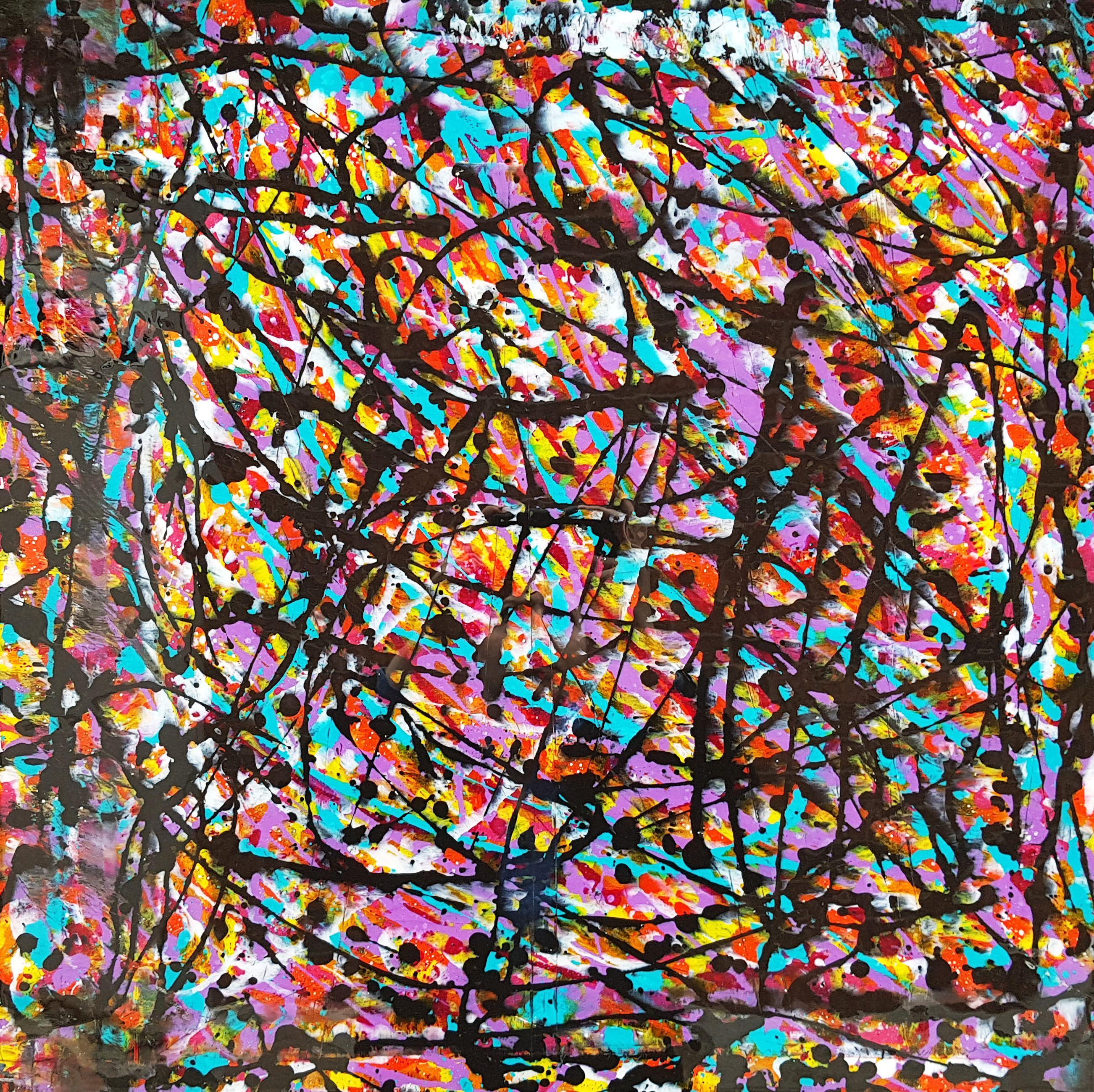 Aldo Cherres Abstract Painting - Vivid Conquest, Painting, Acrylic on Canvas