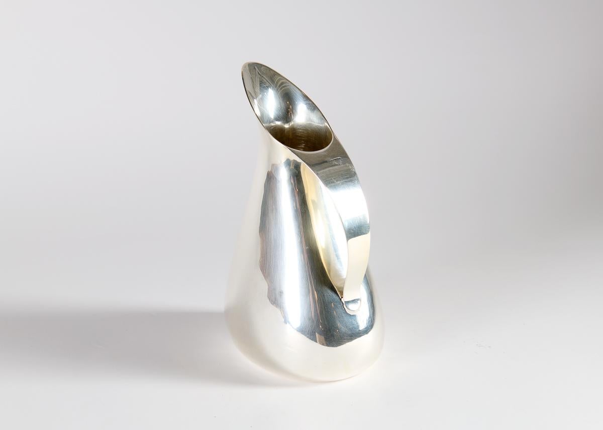 Francese Aldo Cibic per Paola C., Brocca modernista placcata in argento Armonia, Italia, C.C. 2000 in vendita