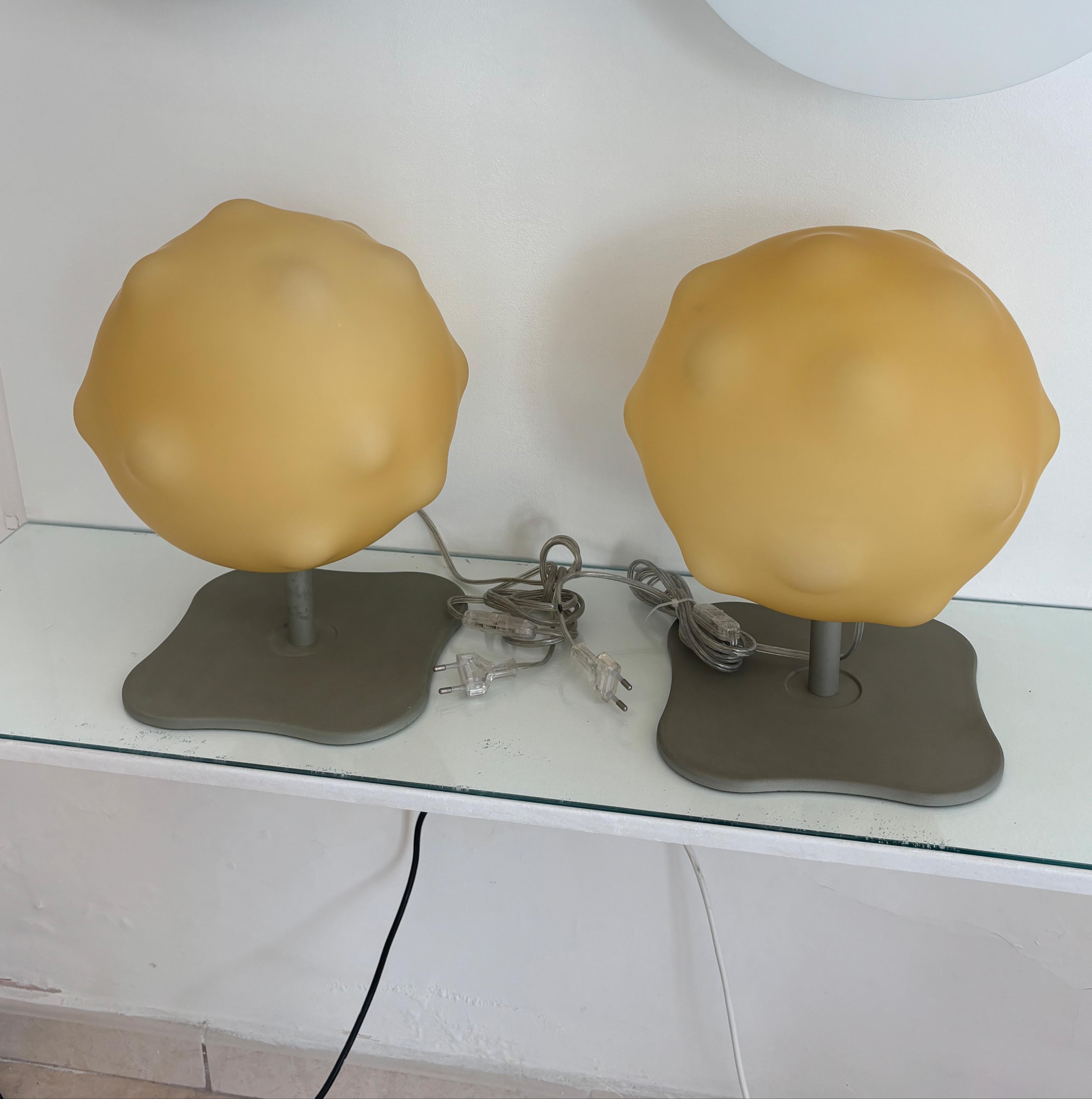 Italian Aldo Cibic Foscarini Pair of Table Lamp mod. Lampoon Design 1980's