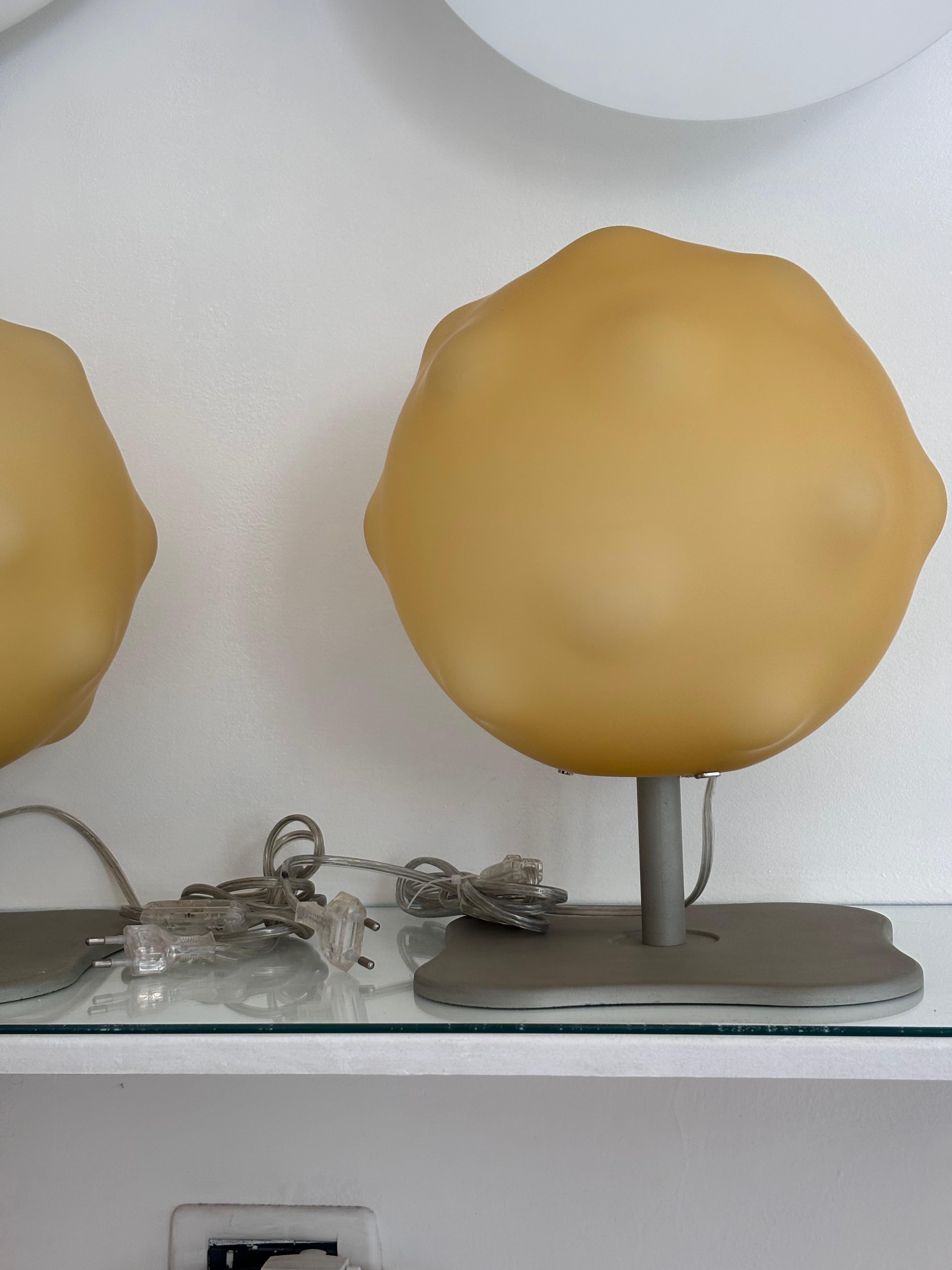 Plastic Aldo Cibic Foscarini Pair of Table Lamp mod. Lampoon Design 1980's