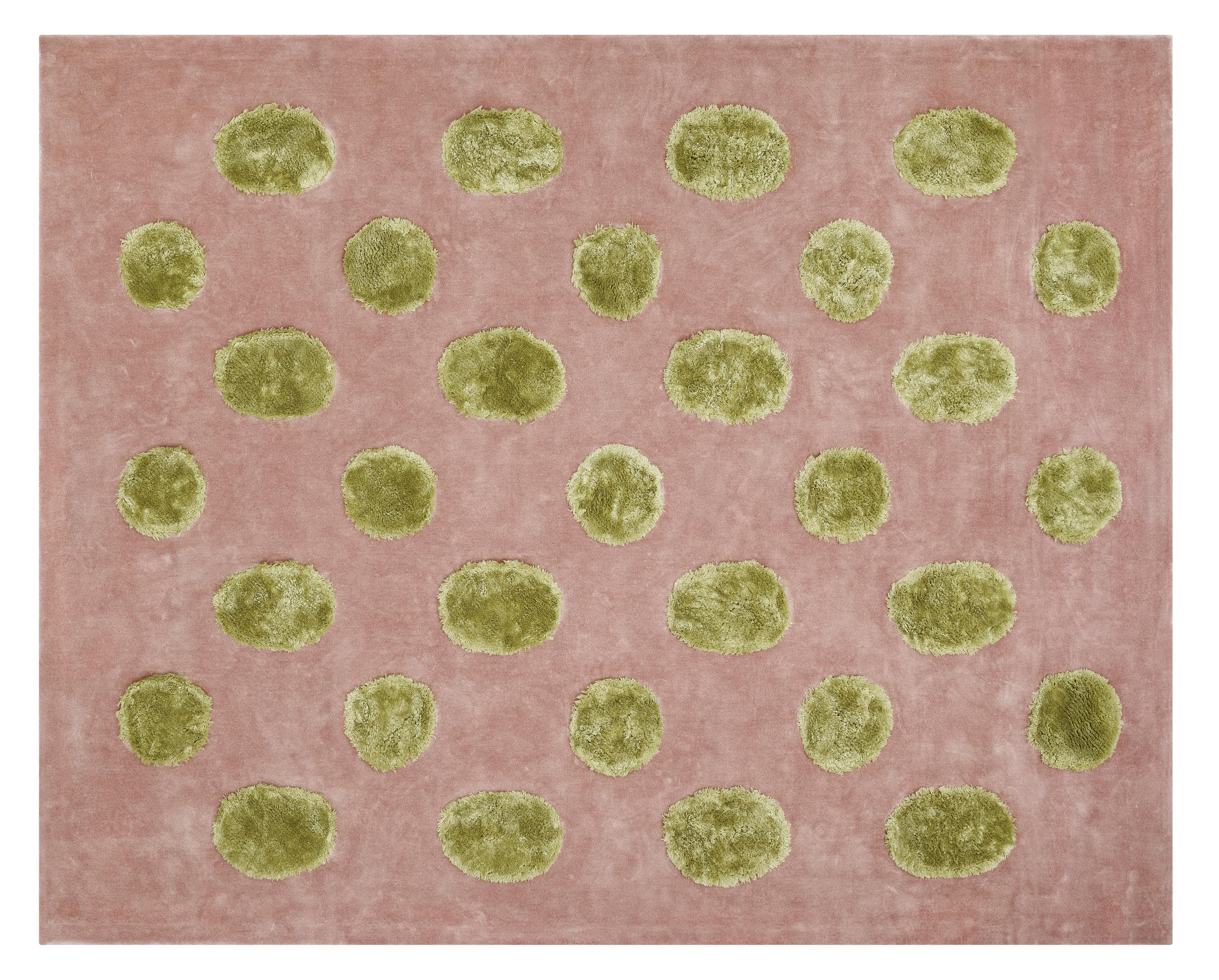 Aldo Cibic Wonder Landscapes Collection Islands 10×8 ft hand-tufted Tencel Rug For Sale