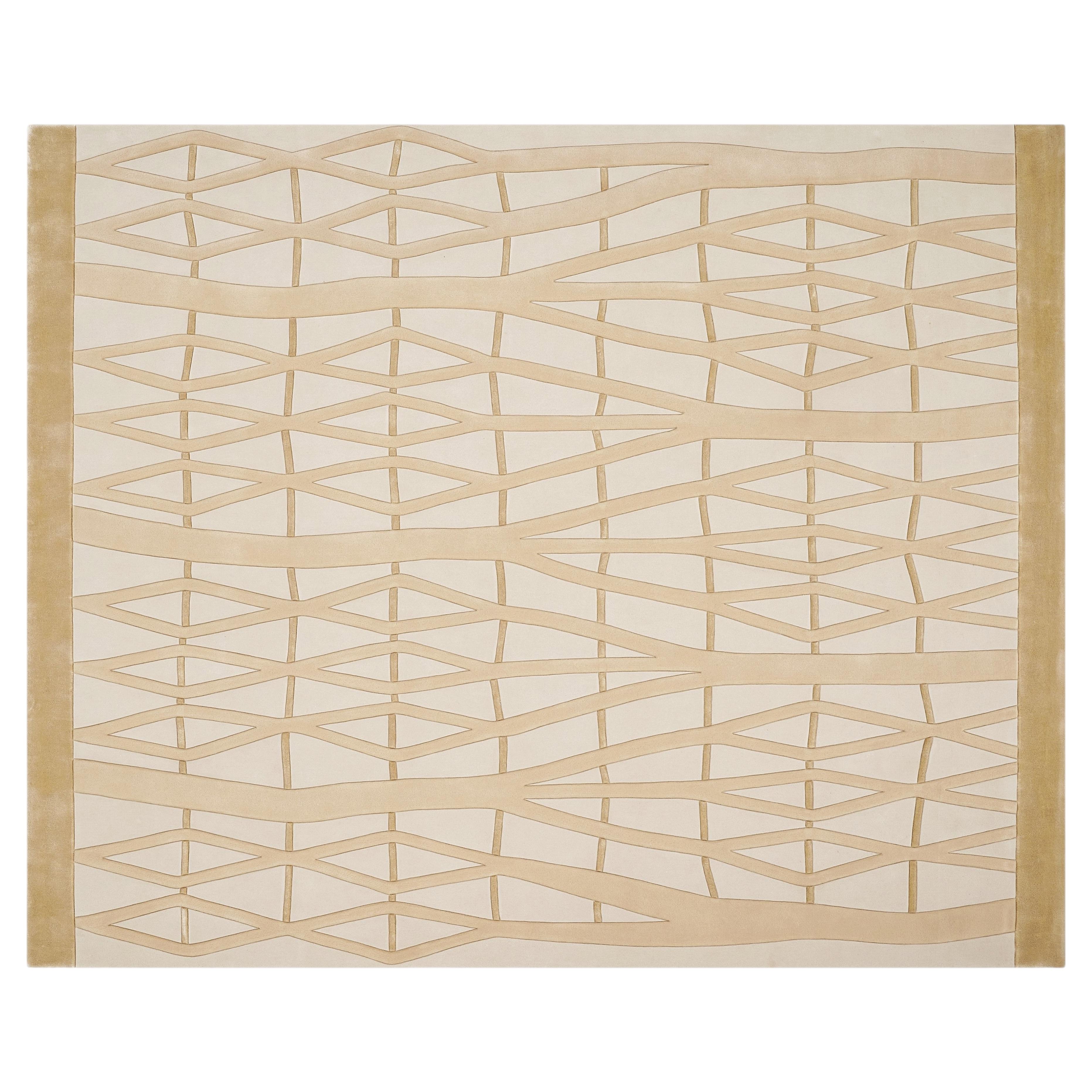 Aldo Cibic Wonder Landscapes Collection Trembling Trees 10×8 ft hand-tufted Rug For Sale