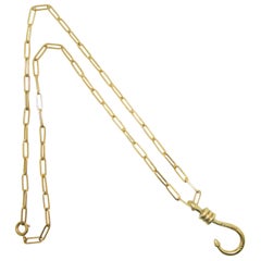 Aldo Cipullo 18 Karat Gold Necklace of Fishing Hook Motif, circa 1960