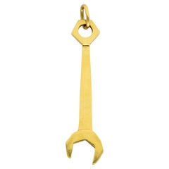 Aldo Cipullo 18 Karat Yellow Gold 1972 Wrench Vintage Pendant