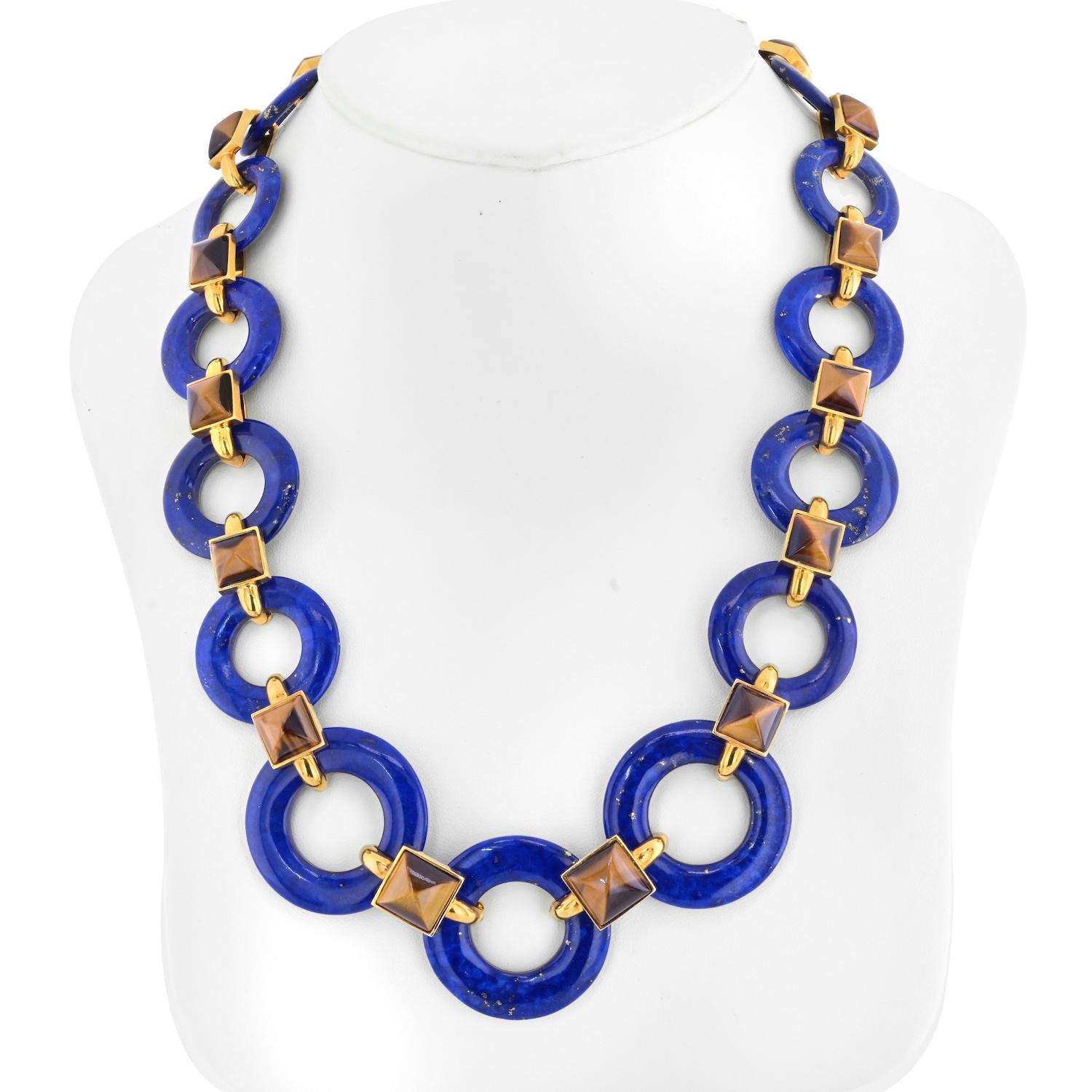 Step into the realm of timeless elegance with Aldo Cipullo's masterful creation, a long necklace that epitomizes the designer's ingenuity and commitment to pushing the boundaries of high jewelry. Born in 1935 in Italy and later establishing himself