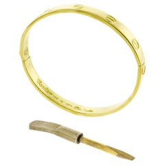 Aldo Cipullo Cartier  Gold Love Bangle Bracelet
