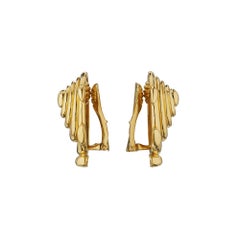Aldo Cipullo Cartier Gold Sputnik Clip Earrings