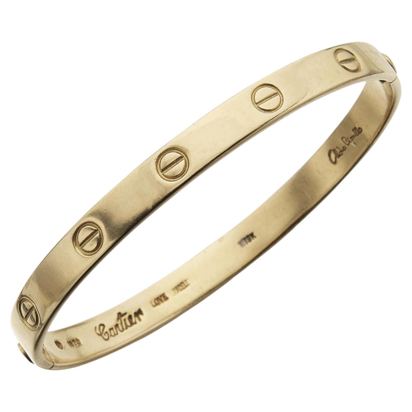 Aldo Cipullo For Cartier 18k Gold 'LOVE' Bangle Bracelet