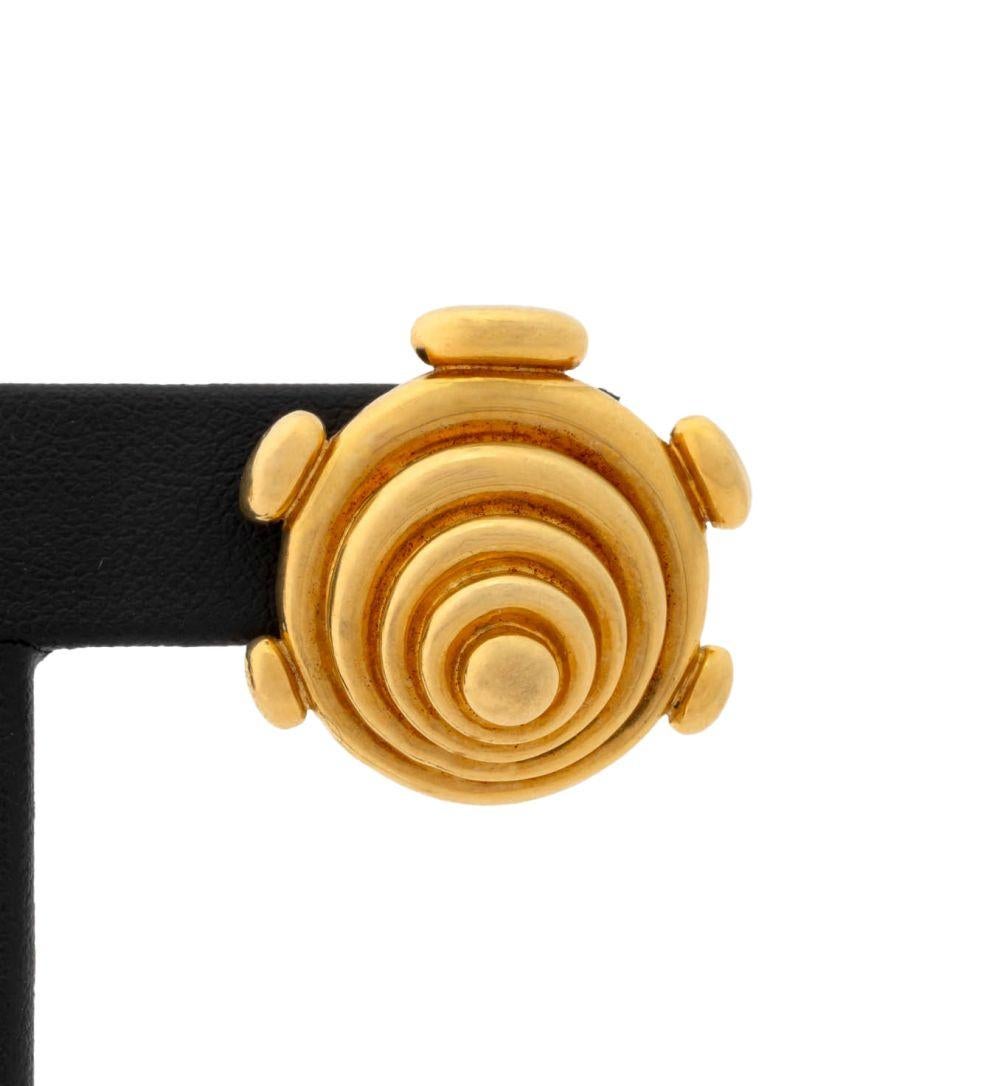 Aldo Cipullo pour Cartier Boucles d'oreilles en or jaune 18 carats en vente 6