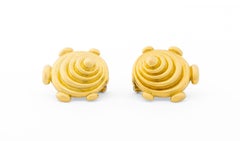 Aldo Cipullo for Cartier 18K Yellow Gold Modernist Earrings, France