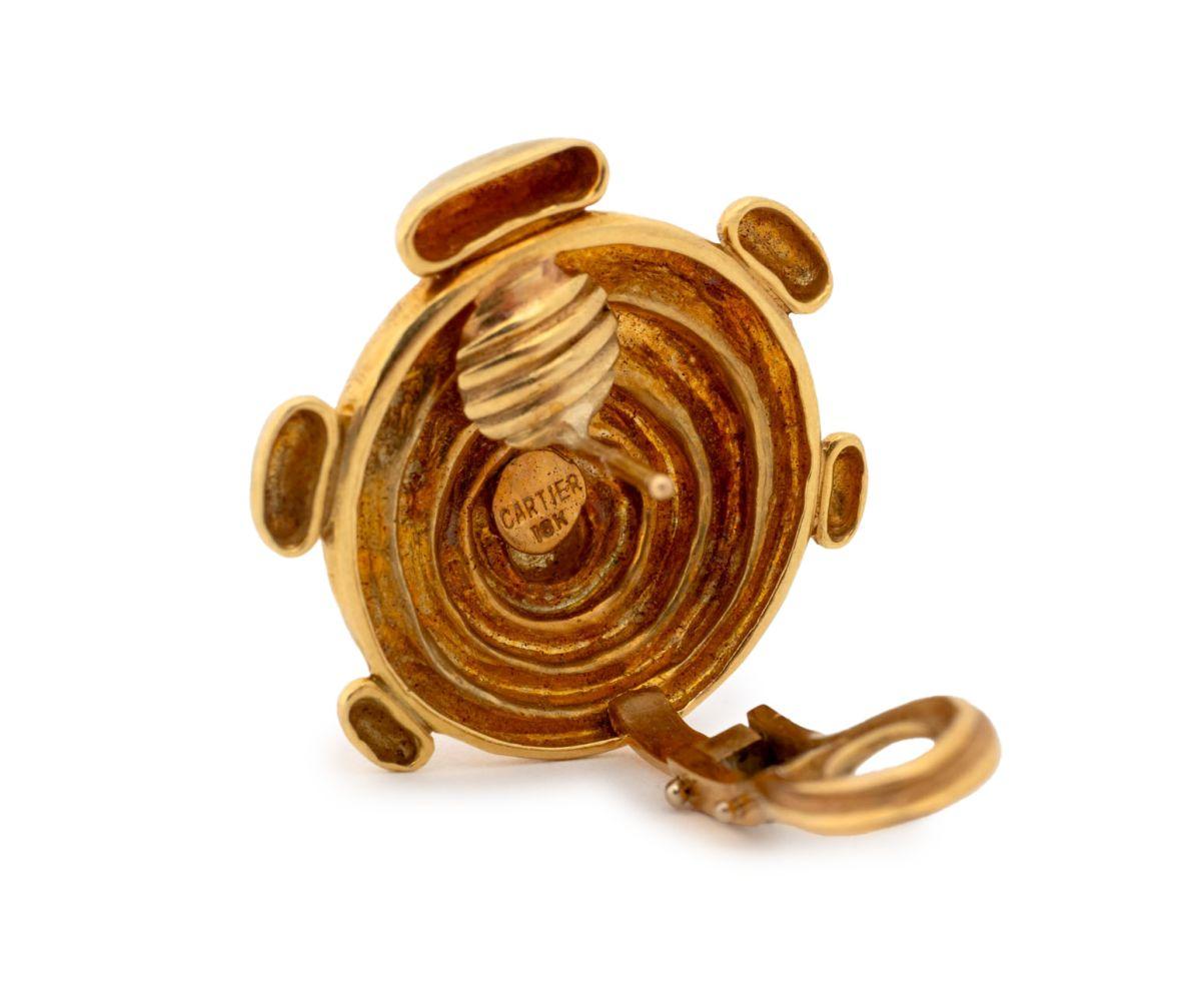 Aldo Cipullo pour Cartier Boucles d'oreilles en or jaune 18 carats en vente 4