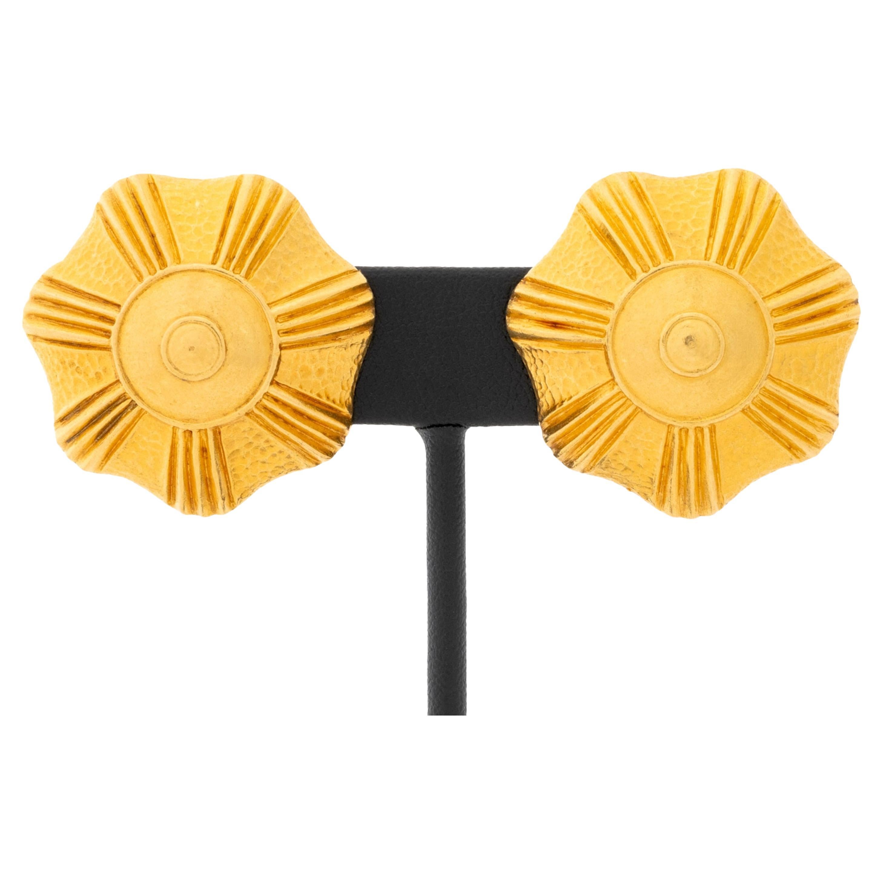 Aldo Cipullo pour Cartier Boucles d
oreilles en or jaune 18 carats en vente