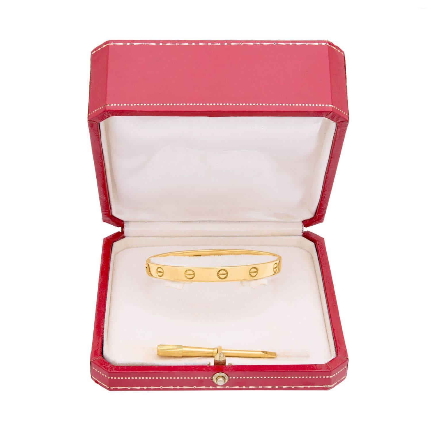 ALDO CIPULLO for CARTIER Vintage 18k Love Bracelet 1