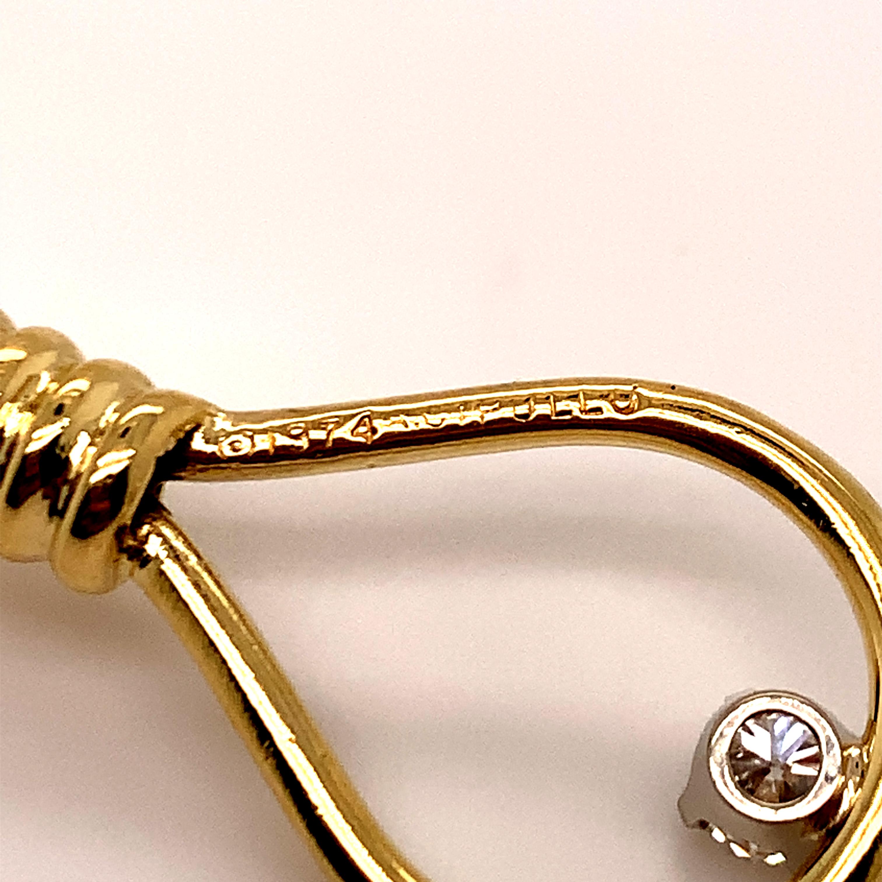 Noose Charme von Aldo Cipullo aus Gold und Diamanten im Zustand „Hervorragend“ in New York, NY