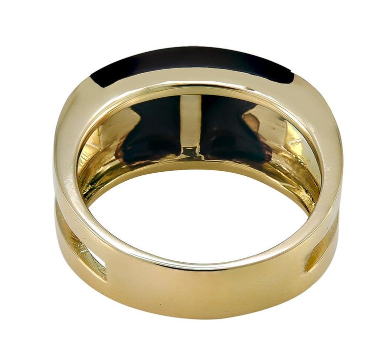 Cabochon Aldo Cipullo Onyx & Gold Ring For Sale