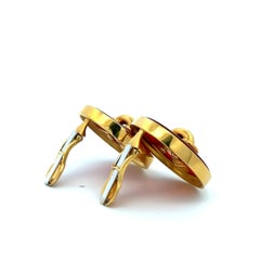 Aldo Cipullo Vintage 18K Yellow Gold Clip-On Earrings 35.5 Grams