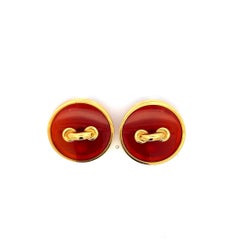 Aldo Cipullo Vintage 18K Yellow Gold Clip-On Earrings 35.5 Grams