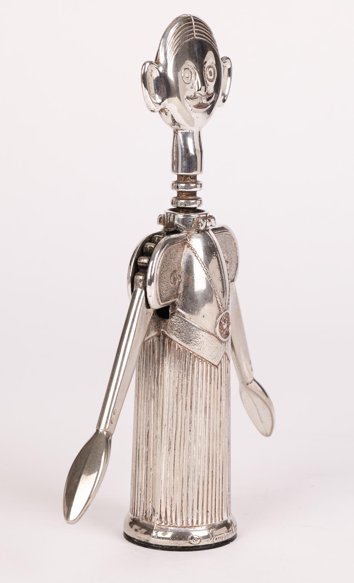 Aldo Columbo Italian Pierre Le Sommelier Silver Plated Corkscrew Bottle Opener 4