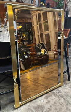 Espejo Aldo Frigerio en latón, Italia, años 70