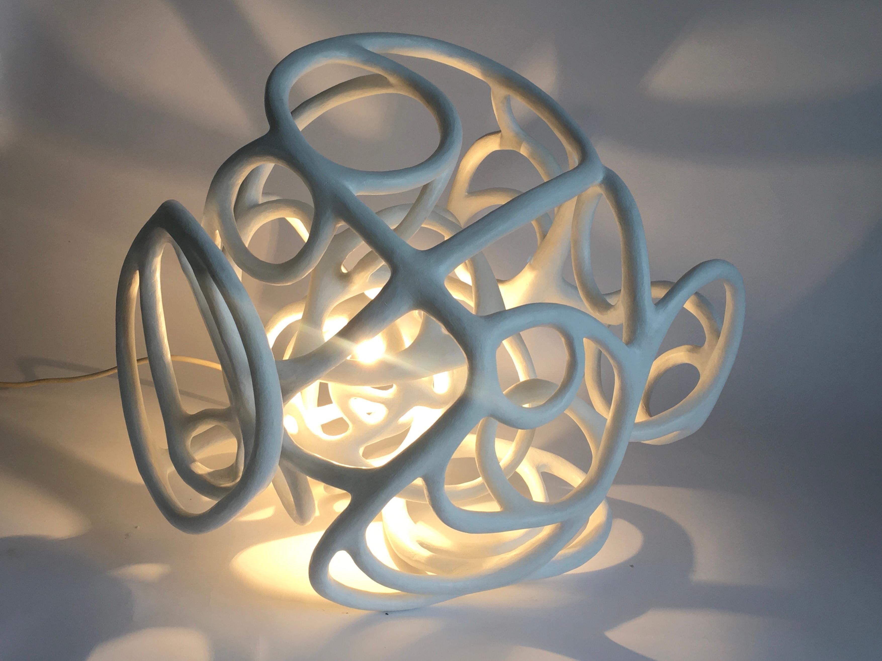 Metal Arabesque Light Sculpture by Aldo Giovannini Alias Alkreado, Italy For Sale