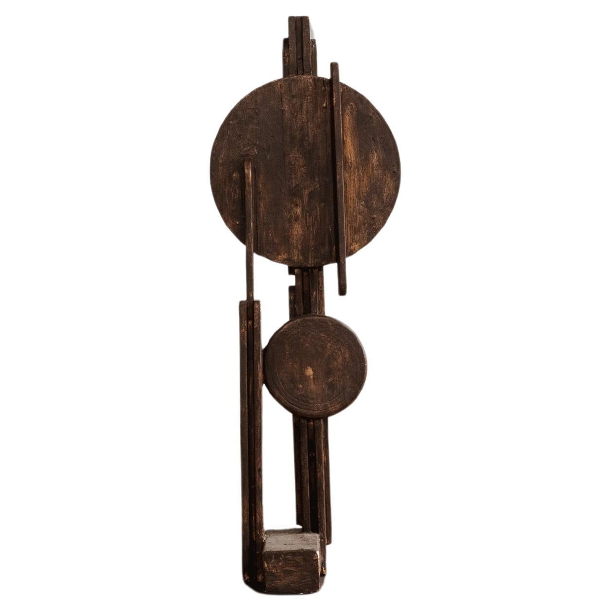Aldo Guarnieri Skulptur Totem aus lackiertem Holz, 1970