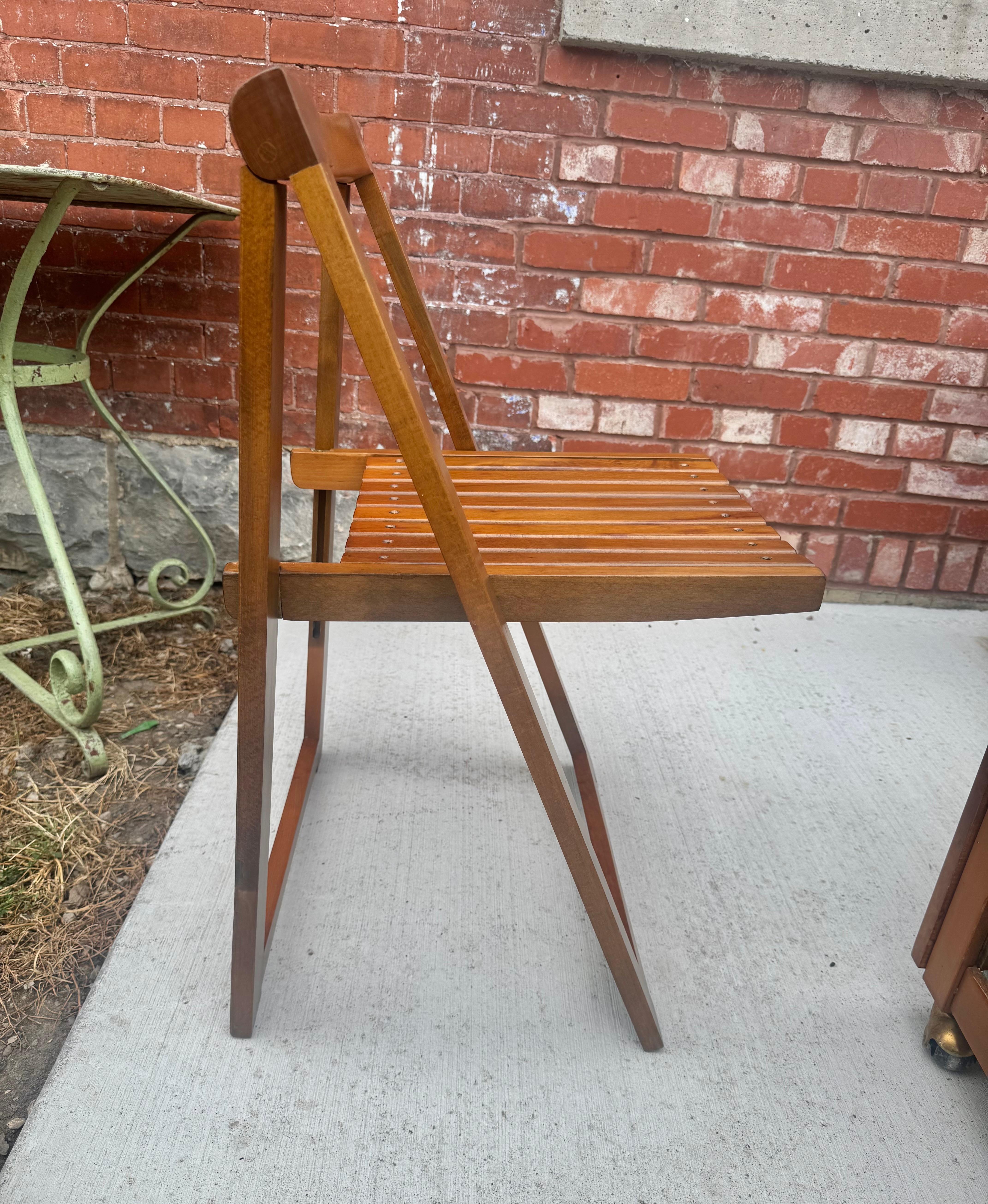 Aldo Jacober - Alberto Bazzani Drop Leaf Folding Table W/4 Chairs For Sale 2