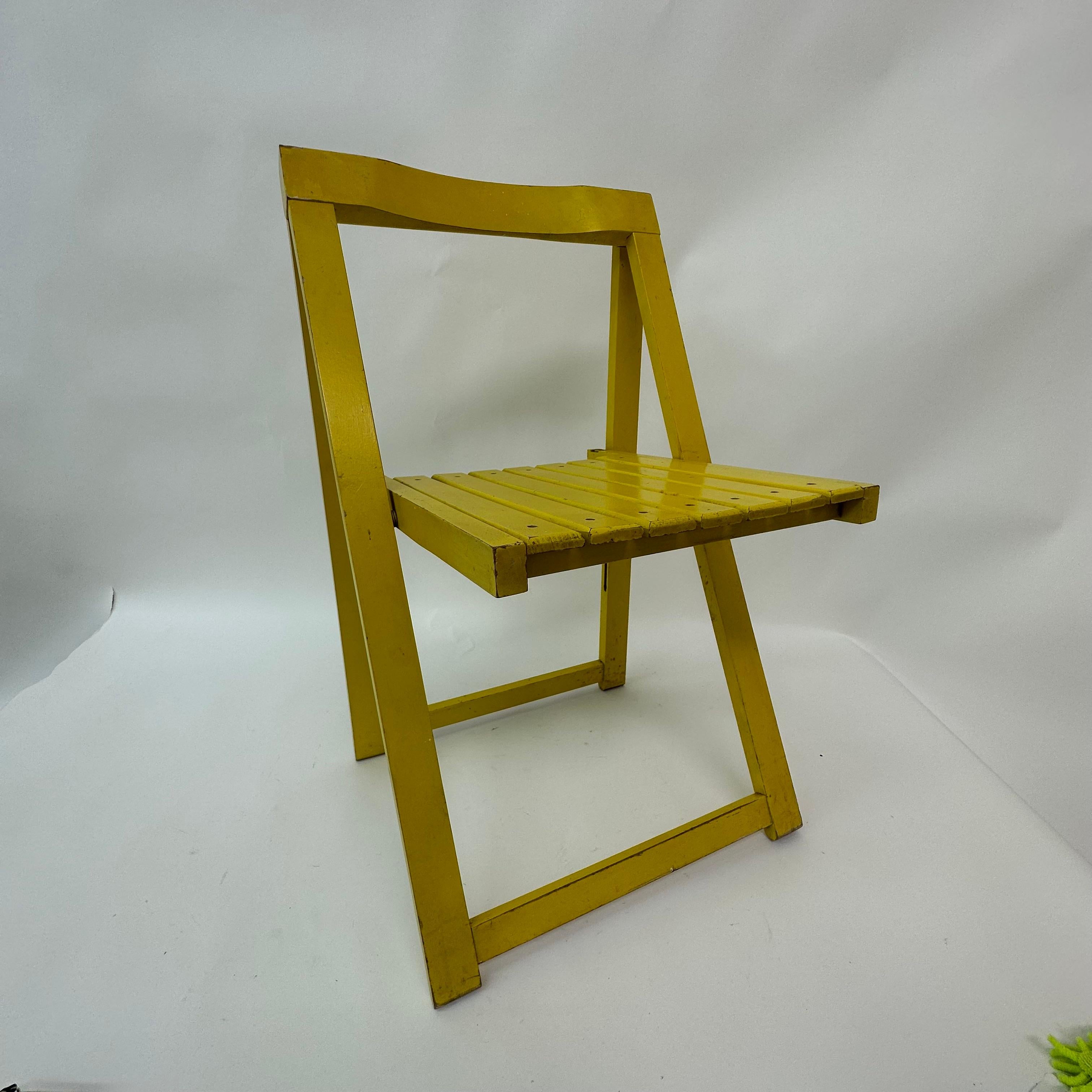 Wood Aldo Jacober Folding Chair for Alberto Bazzani, 1960’s For Sale