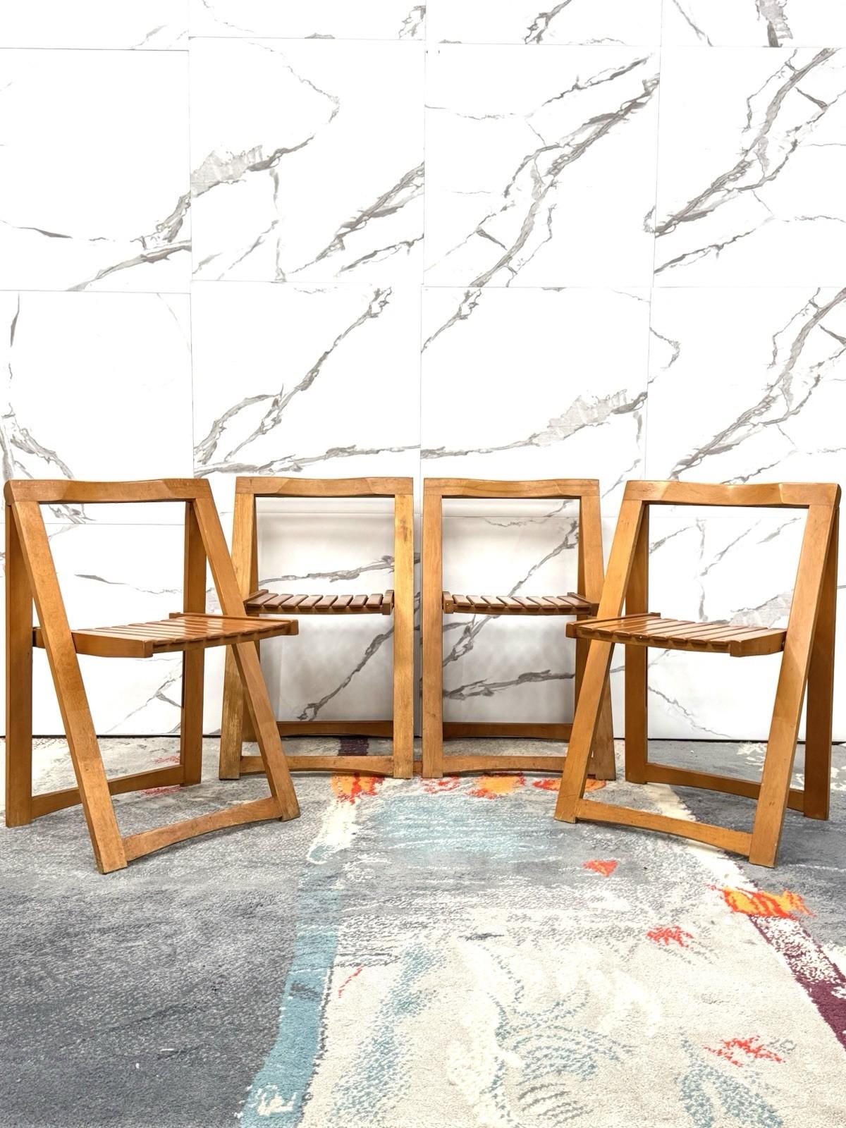 Aldo Jacober Per Alberto Bazzani 4 Sedie Mod. Trieste Anni ‘60 Design Vintage in vendita 4