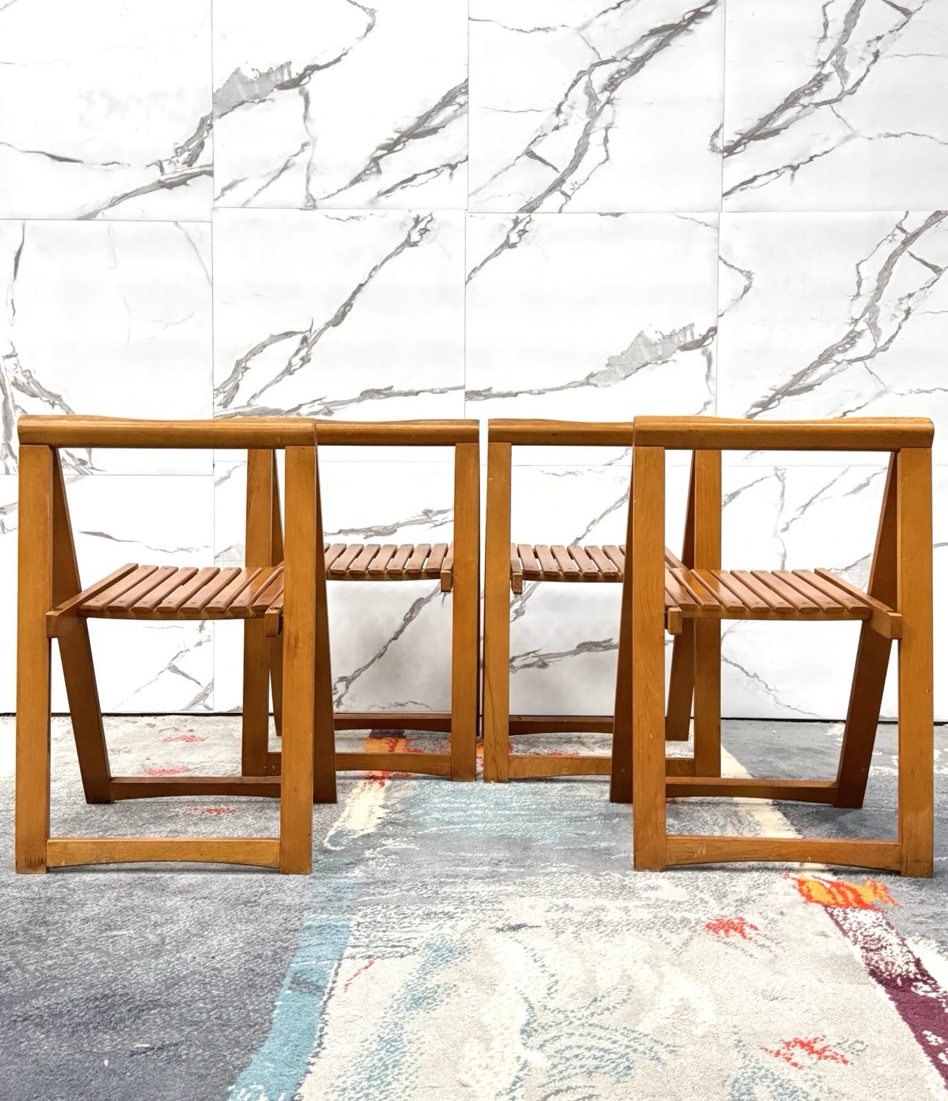 Aldo Jacober Per Alberto Bazzani 4 Sedie Mod. Trieste Anni ‘60 Design Vintage in vendita 5
