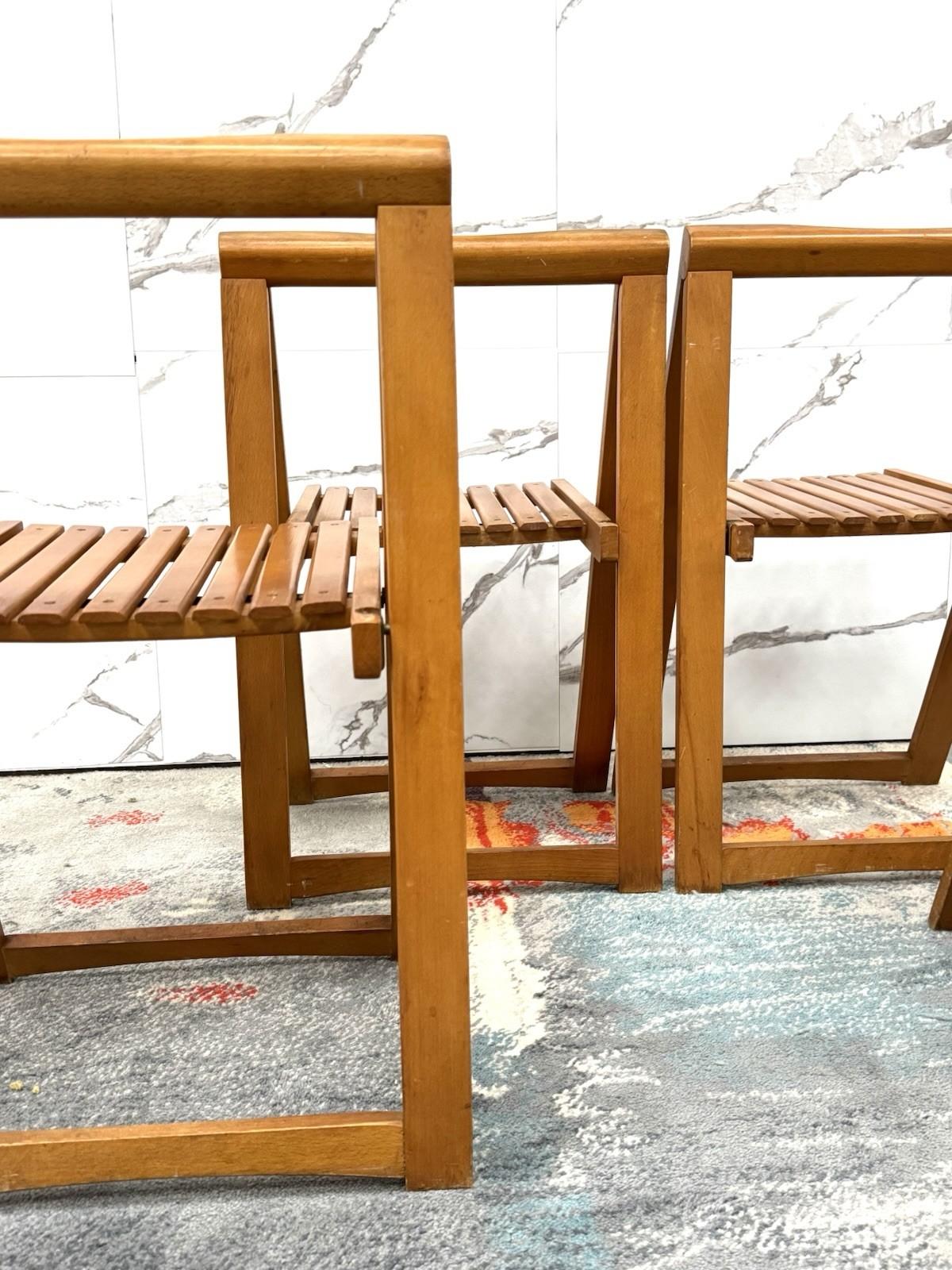 Aldo Jacober Per Alberto Bazzani 4 Sedie Mod. Trieste Anni ‘60 Design Vintage in vendita 7