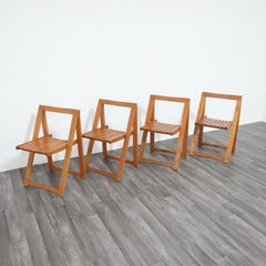 Aldo Jacober For Alberto Bazzani 4 Chairs Mod. Trieste 1960s Vintage Design