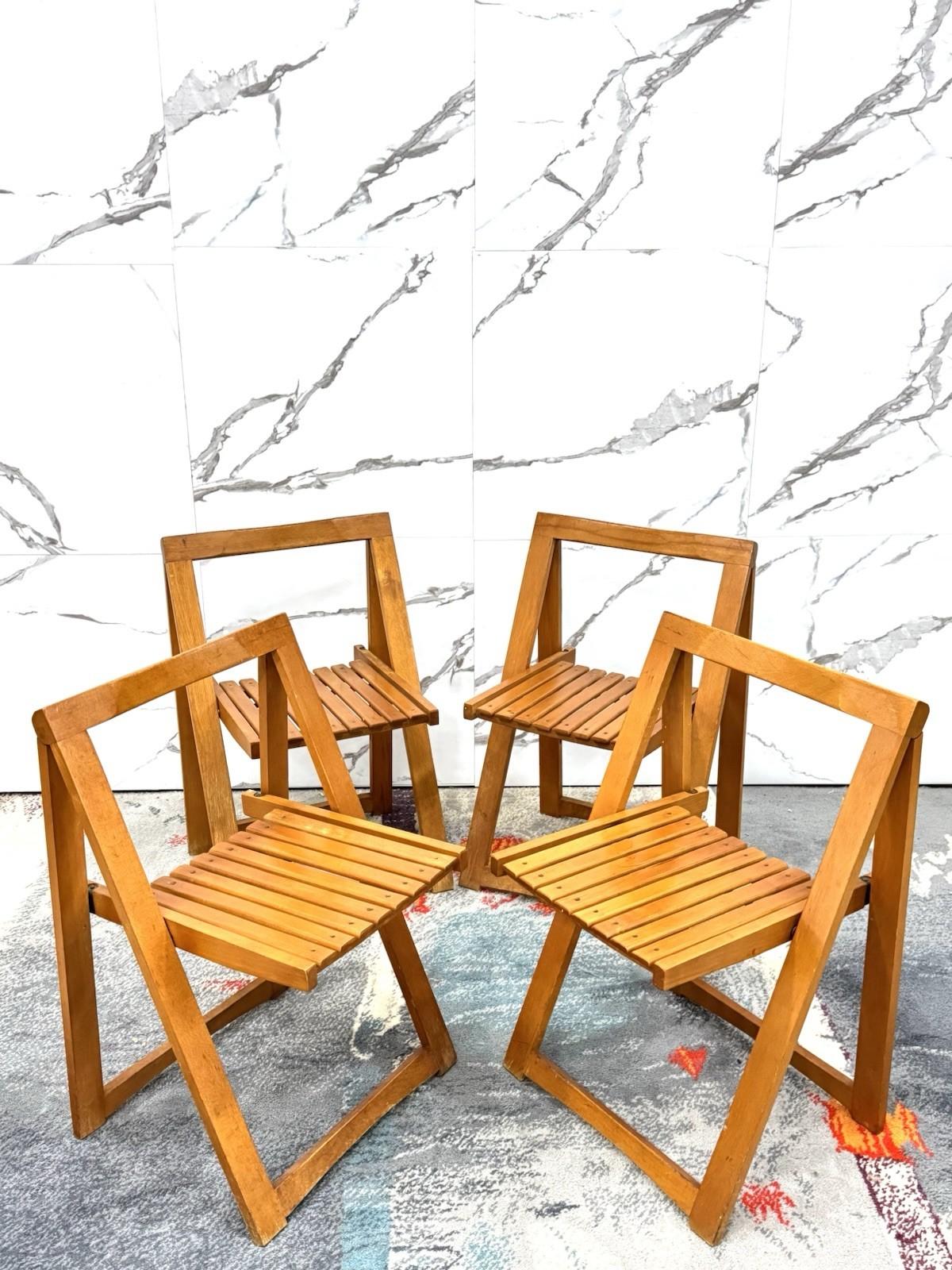 Aldo Jacober Per Alberto Bazzani 4 Sedie Mod. Trieste Anni ‘60 Design Vintage In condizioni ottime in vendita a Taranto, IT