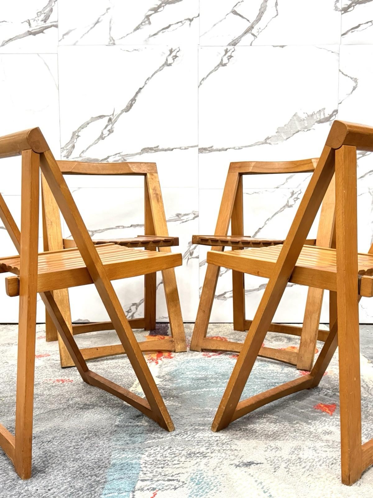 Aldo Jacober Per Alberto Bazzani 4 Sedie Mod. Trieste Anni ‘60 Design Vintage in vendita 2