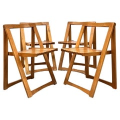 Aldo Jacober Per Alberto Bazzani 4 Sedie Mod. Trieste Anni ‘60 Design Vintage