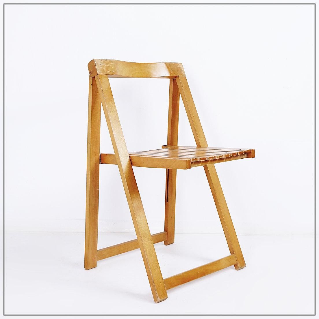 Aldo Jacober & Pierangela d'Aniello Chaise pliante 'Trieste' - années 1960 Bon état - En vente à Linkebeek, BE