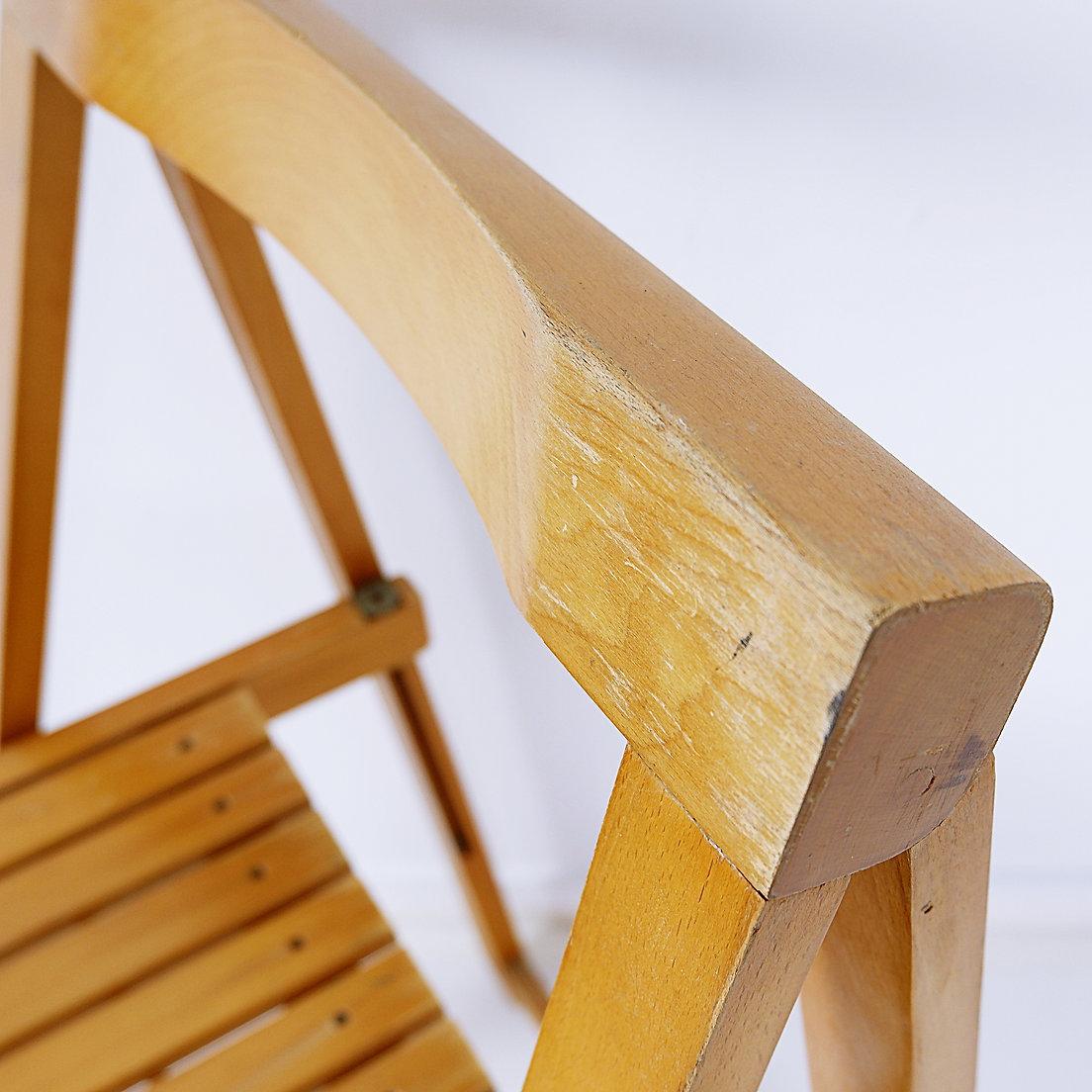 Bois Aldo Jacober & Pierangela d'Aniello Chaise pliante 'Trieste' - années 1960 en vente