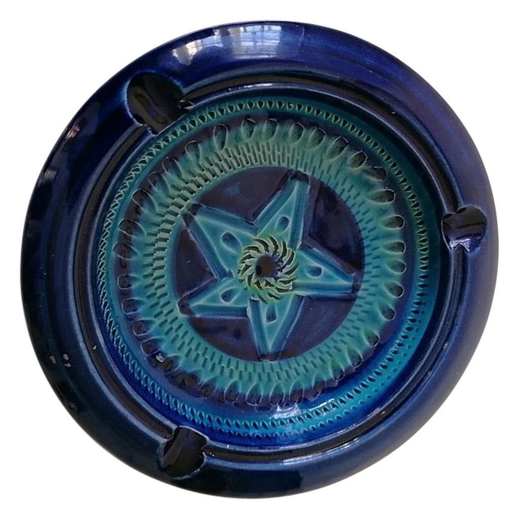 Aldo Lodi and Flavia Montelupo Bitossi Rimini Blue Ashtray