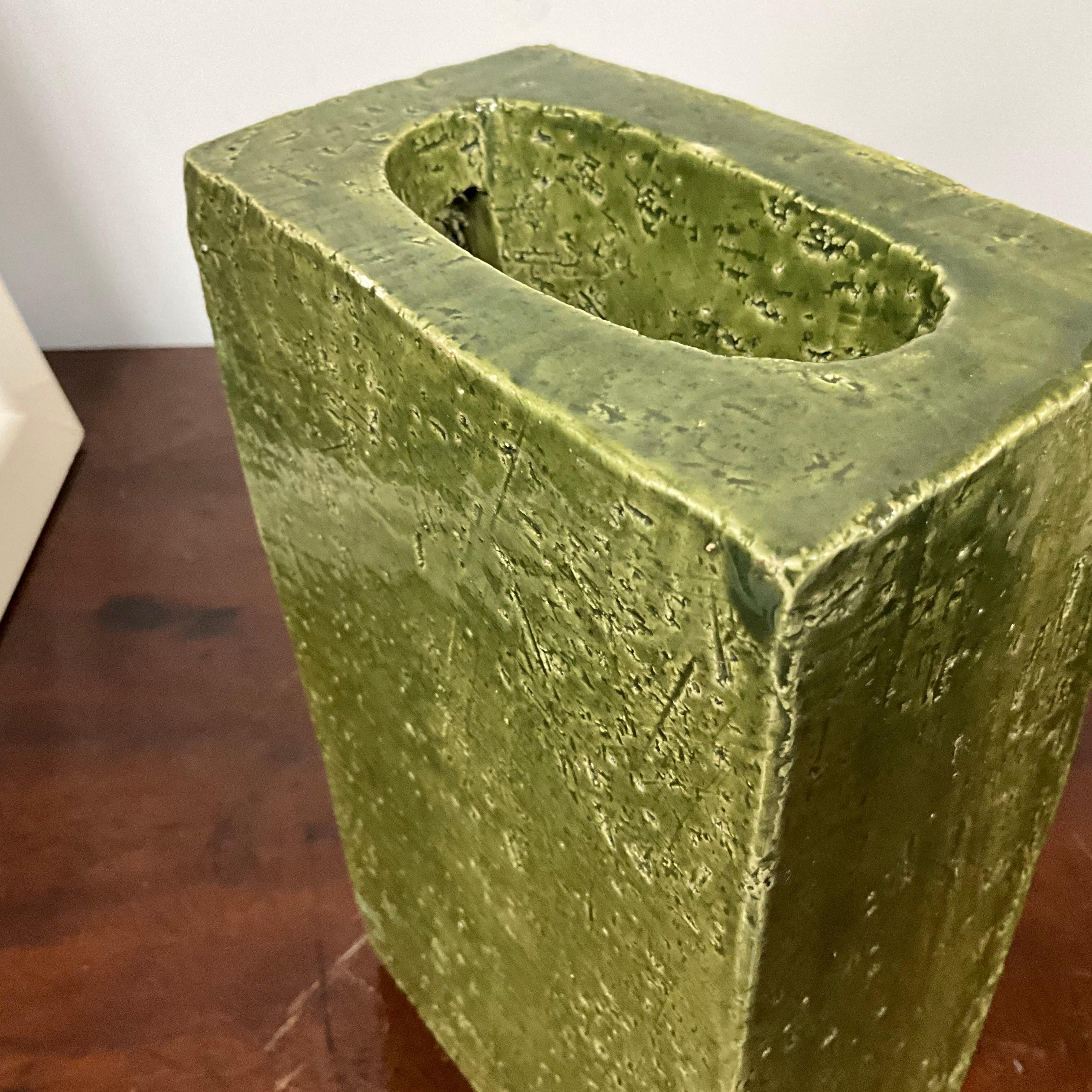 Hand-Crafted Aldo Londi (1911 – 2003) Fritte Fused Glass and Pottery Vase Studio