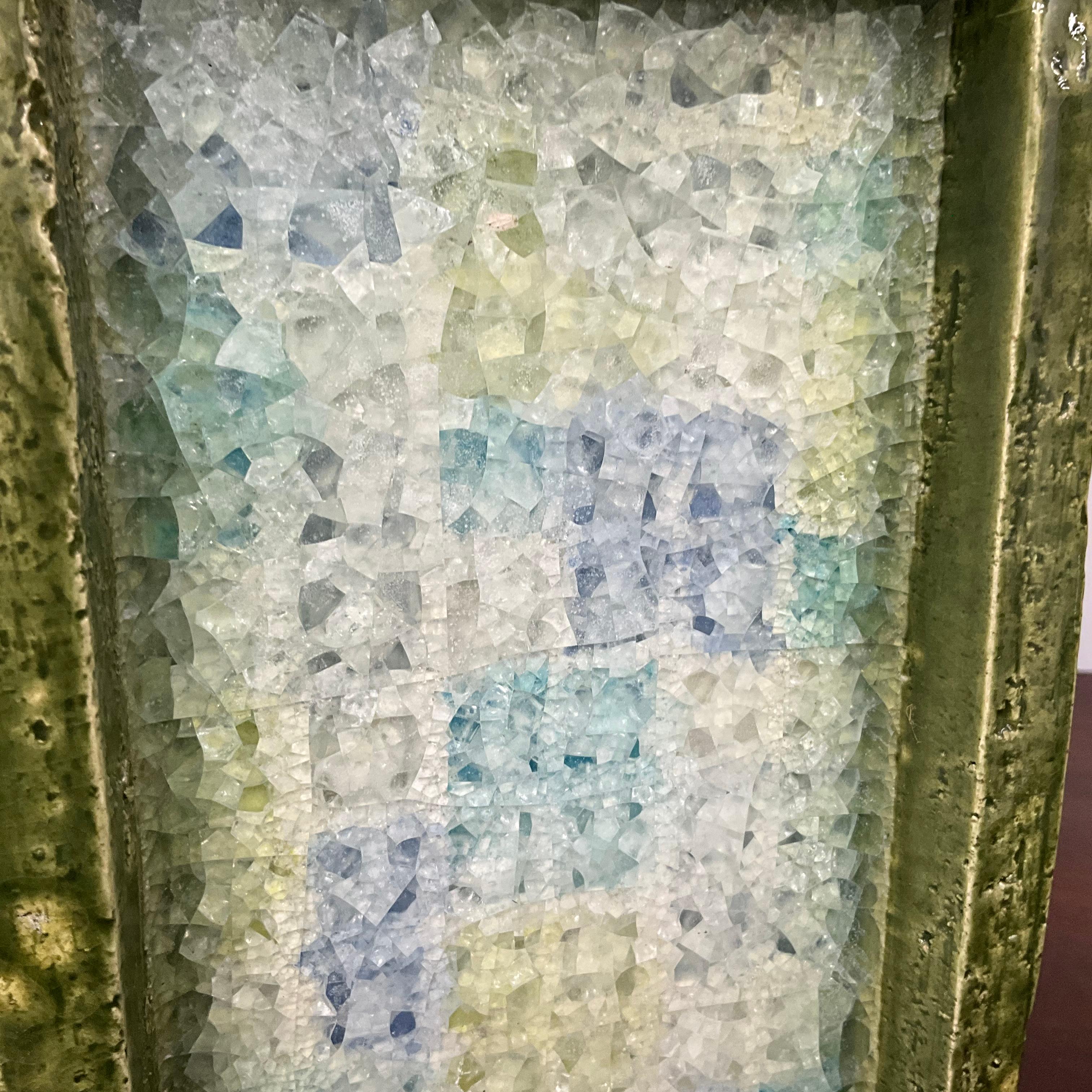 Aldo Londi (1911 – 2003) Fritte Fused Glass and Pottery Vase Studio 2