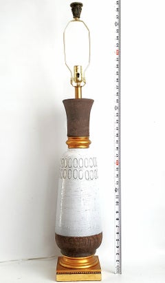 Aldo Londi Bitossi Art studio Pottery Table Lamp With "Birch Tree" Design