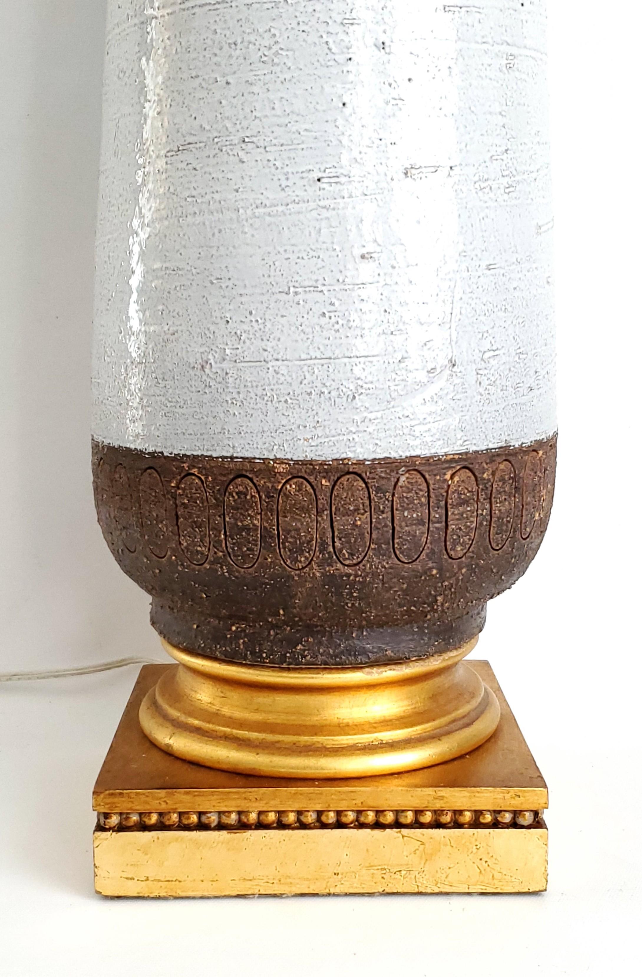 20th Century Aldo Londi Bitossi Art studio Pottery Table Lamp With 