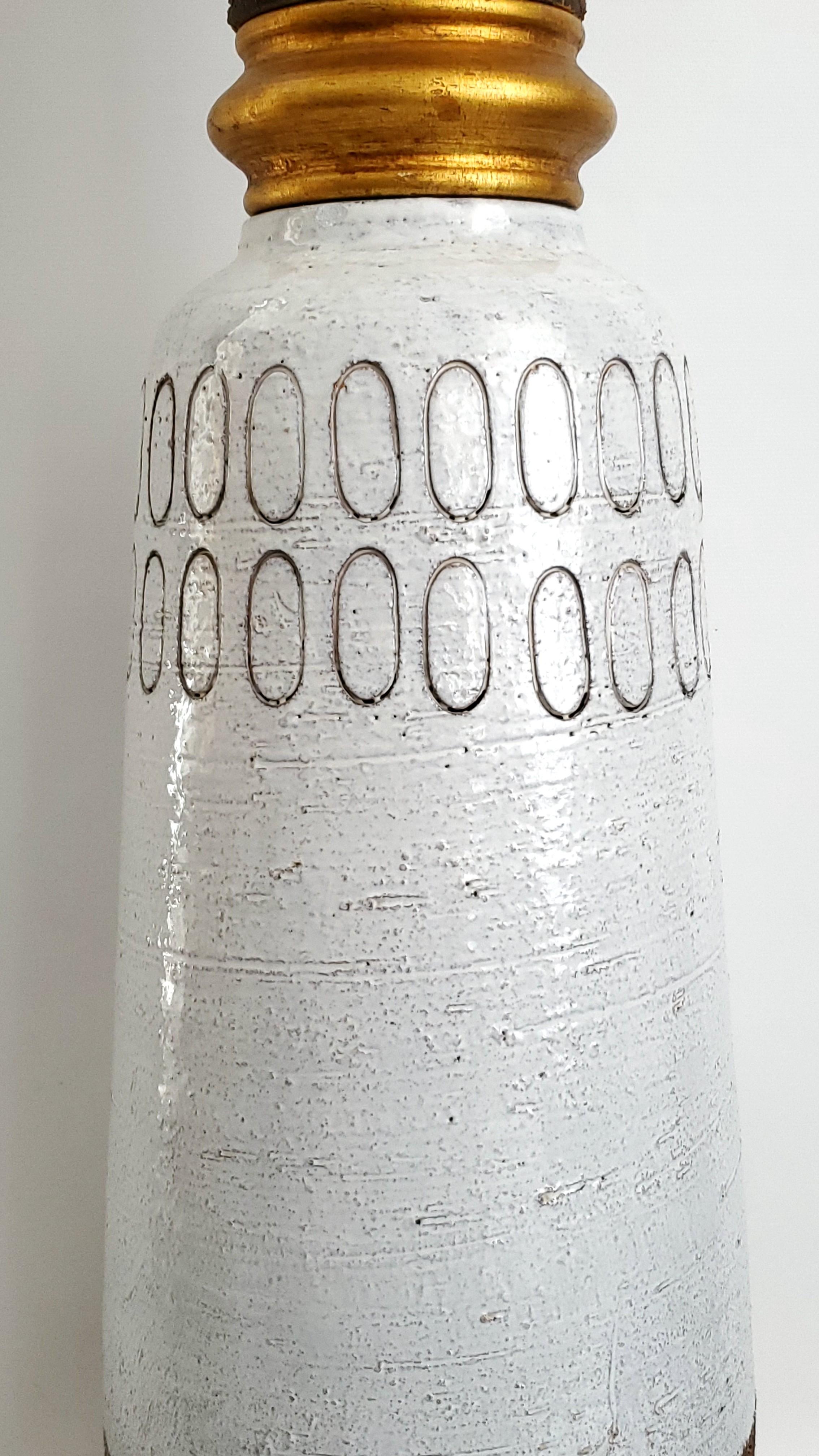 Ceramic Aldo Londi Bitossi Art studio Pottery Table Lamp With 