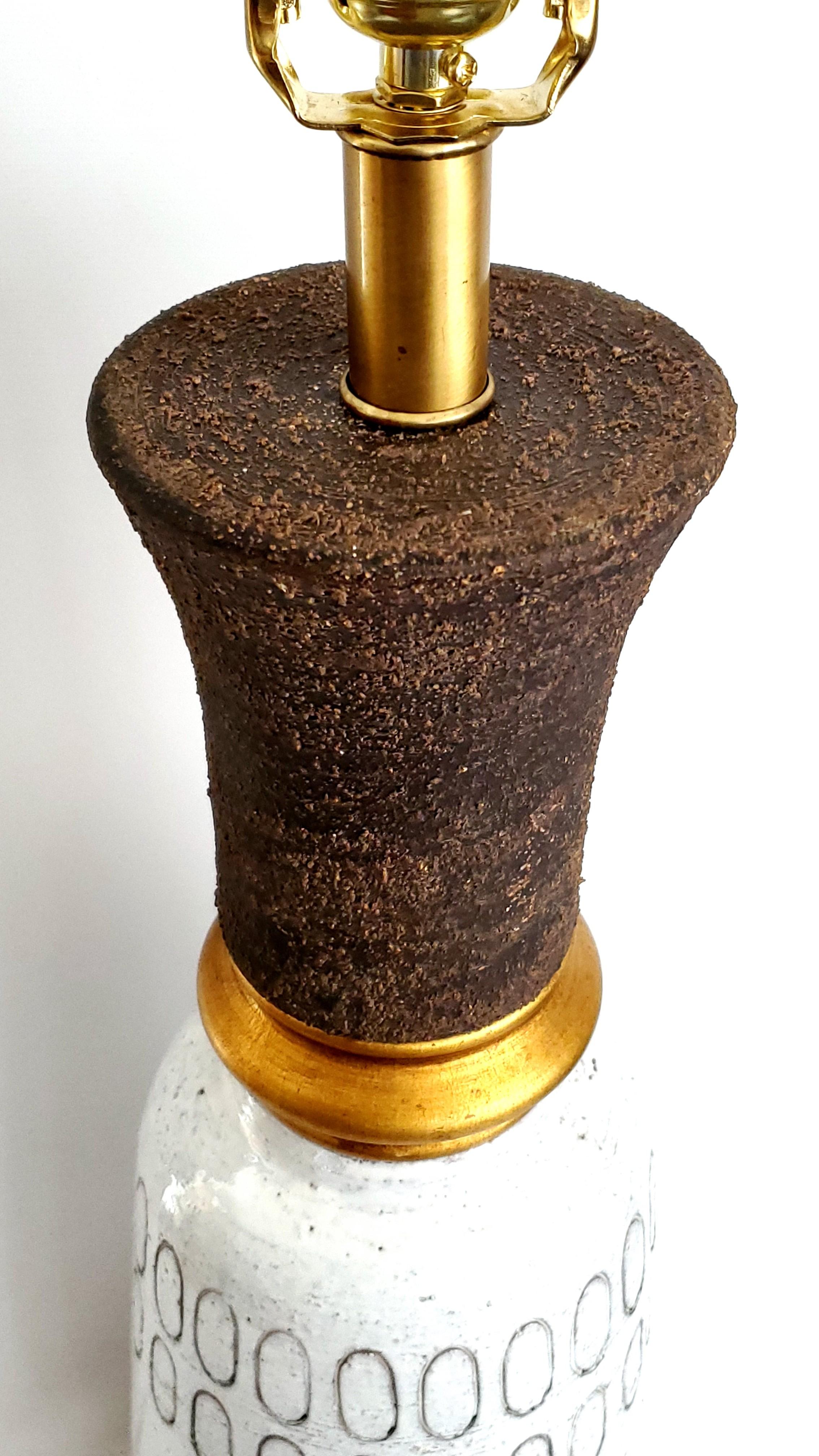 Aldo Londi Bitossi Art studio Pottery Table Lamp With 
