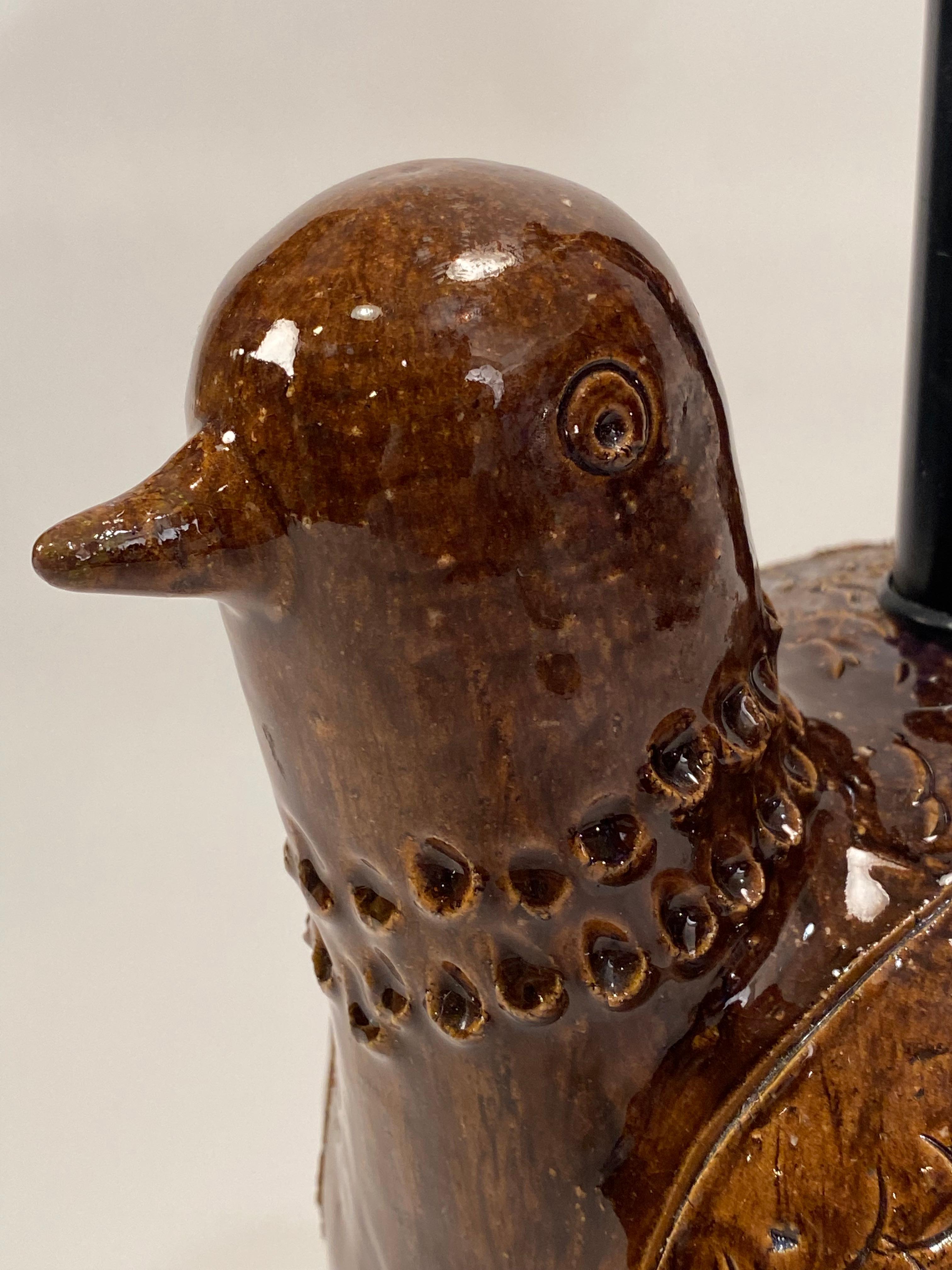 Aldo Londi Bitossi Bird Table Lamp In Good Condition In Garnerville, NY