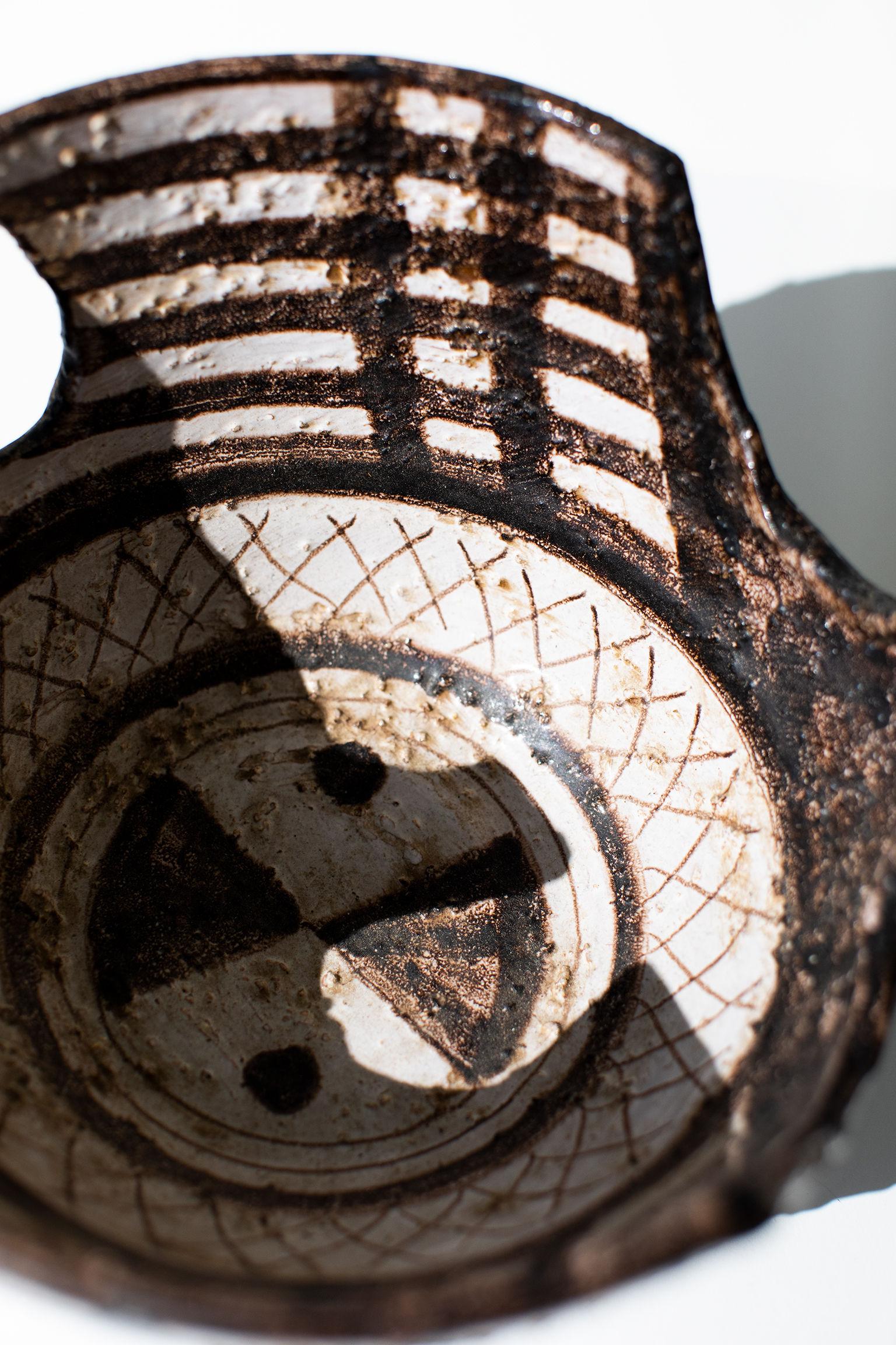Milieu du XXe siècle Vase à oiseaux Bitossi d'Aldo Londi pour Rosenthal Netter : Maroc en vente