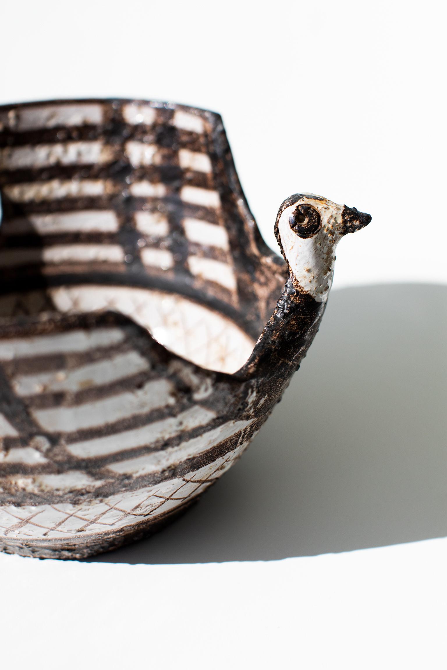 Vogelvase mit Bitossi-Vogel von Aldo Londi für Rosenthal Netter: Marokko (Töpferwaren) im Angebot