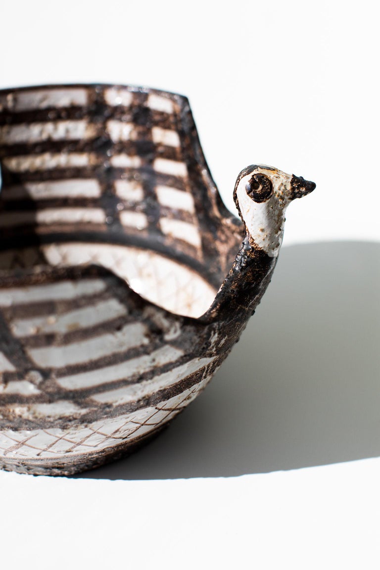 Pottery Aldo Londi Bitossi Bird Vase for Rosenthal Netter: Marocco For Sale