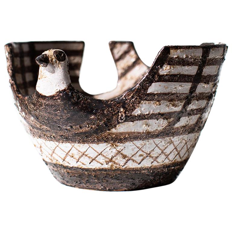 Aldo Londi Bitossi Bird Vase for Rosenthal Netter: Marocco